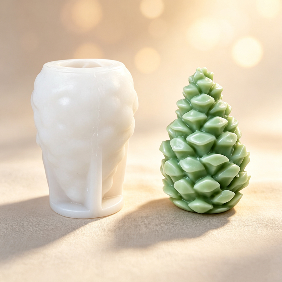 Candle Making Books For Beginners - Long Strip Pine Cone Silicone Candle