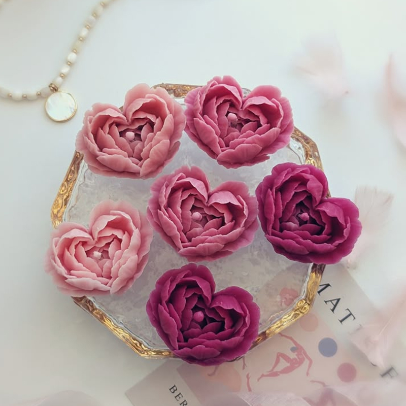 Candle Making Books For Beginners - Heart Shape Flowers Handmade Soap Making