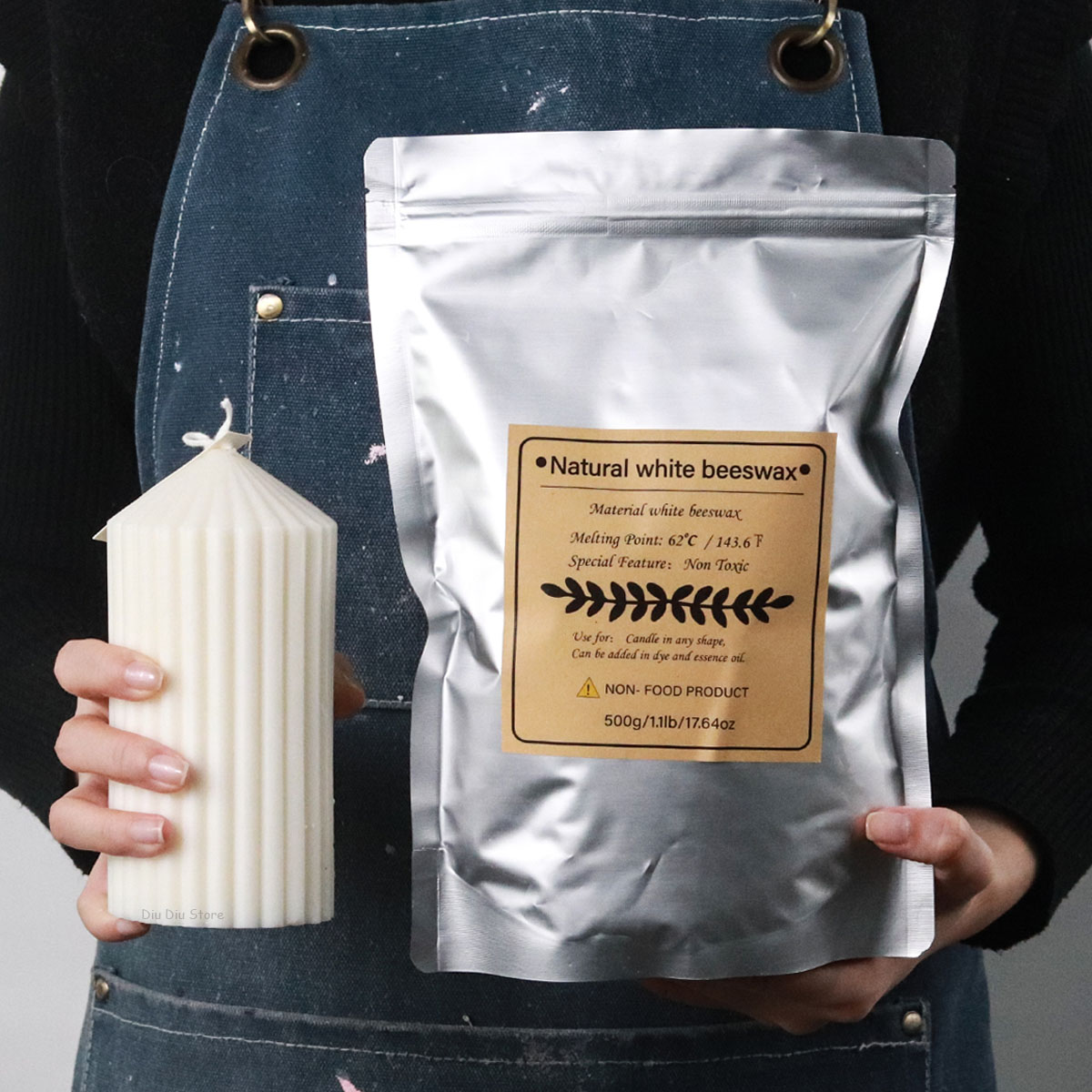 White Beeswax Pure Natural Gra - Soy Wax Pillar Blend ulasan dan harga