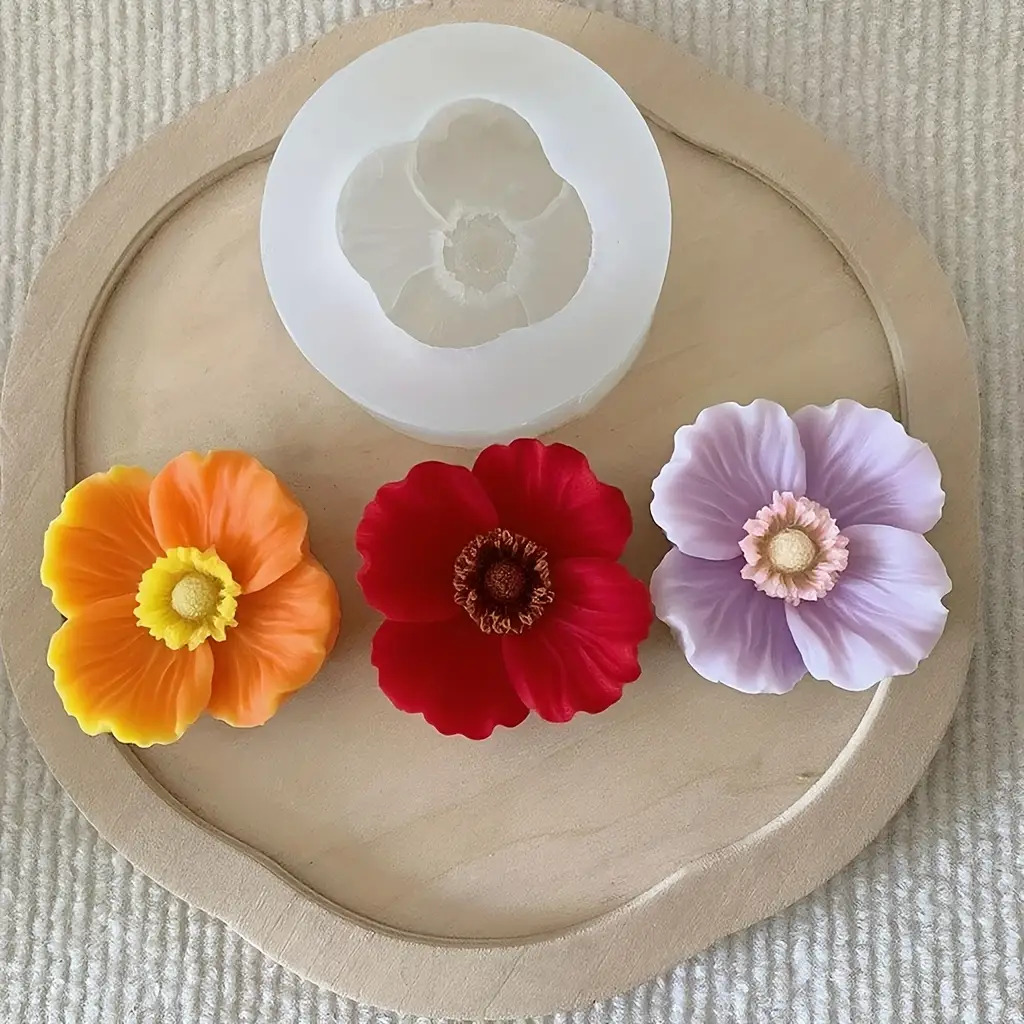 Flower Silicone Candle Mold, C - Candle Making Jars ulasan dan harga