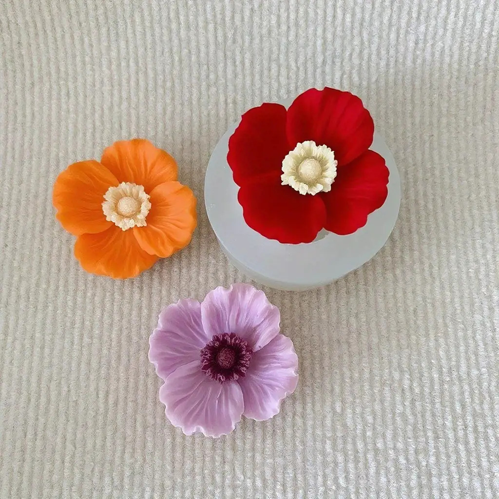 Flower Silicone Candle Mold, C - Candle Making Jars ulasan dan harga