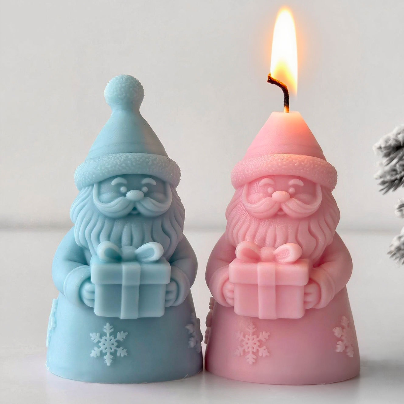 Santa Claus Gift Box Silicone  - Soy Wax Pillar Blend ulasan dan harga