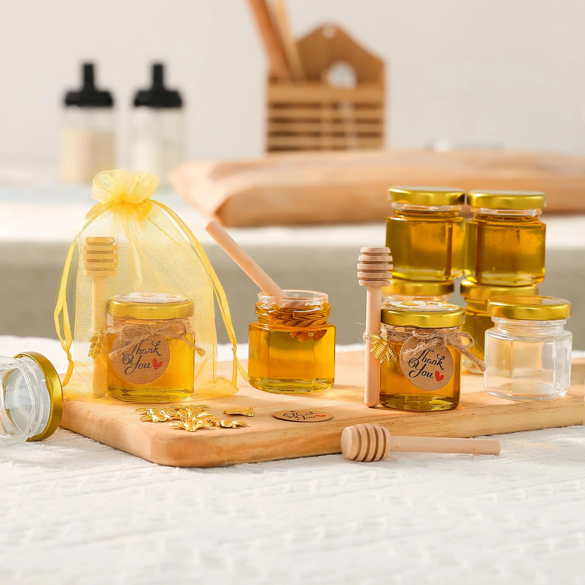 1.5Oz Hexagon Mini Glass Honey - Candle Making Event ulasan dan harga