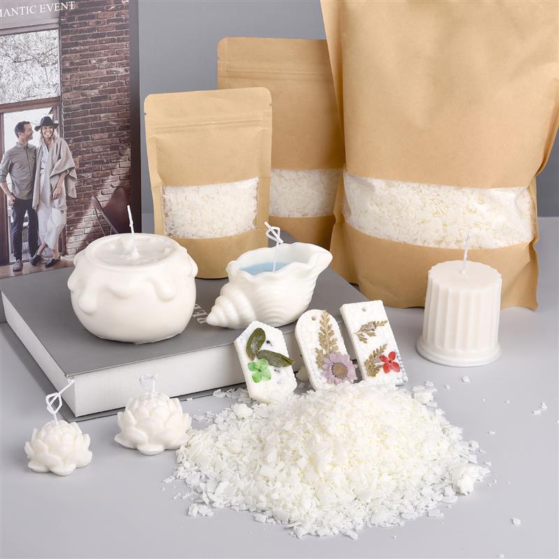 50-1000g Natural Pure Soy Wax  - Soy Wax Pillar Blend ulasan dan harga
