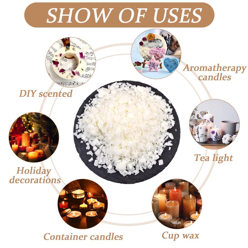 50-1000g Natural Pure Soy Wax  - Soy Wax Pillar Blend ulasan dan harga