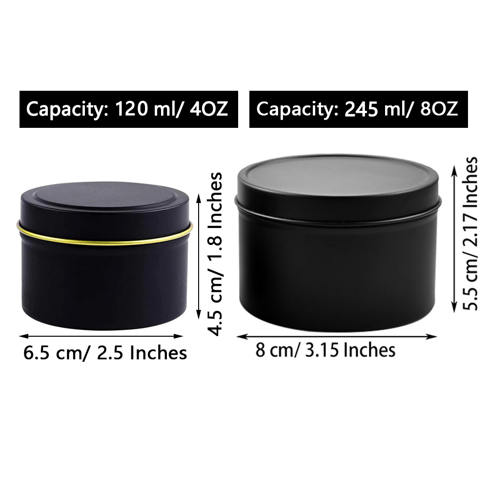 4oz/ 8oz Candle tins with lids - Candle Making Jars ulasan dan harga
