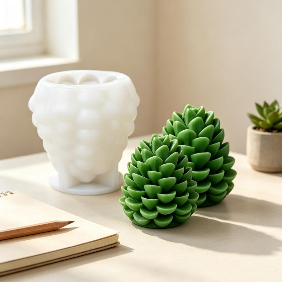3D Pinecone Silicone Candle Mo - Candle Making Books For Beginners ulasan dan harga