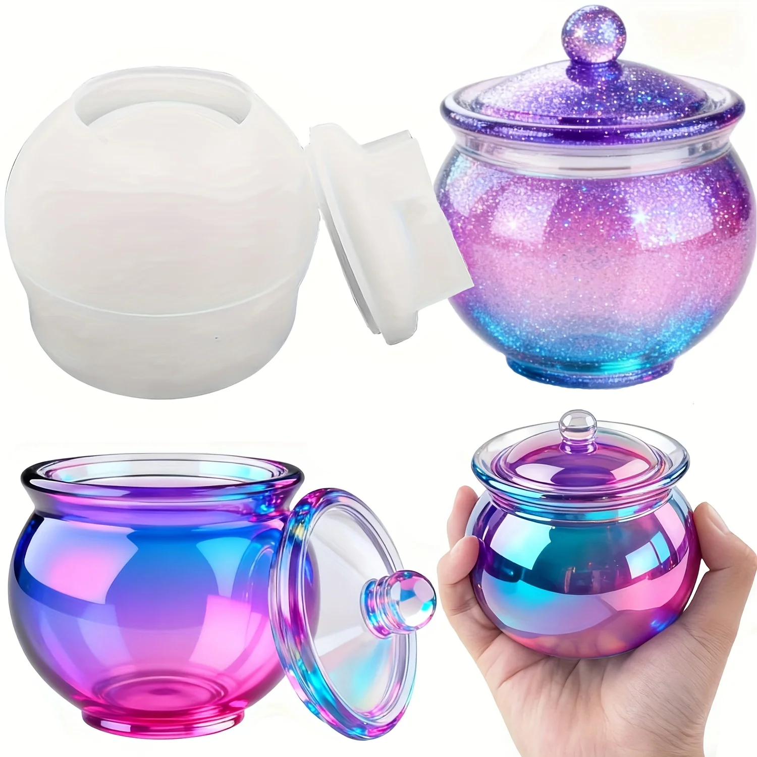 1 set of round resin can molds - Candle Making Jars ulasan dan harga