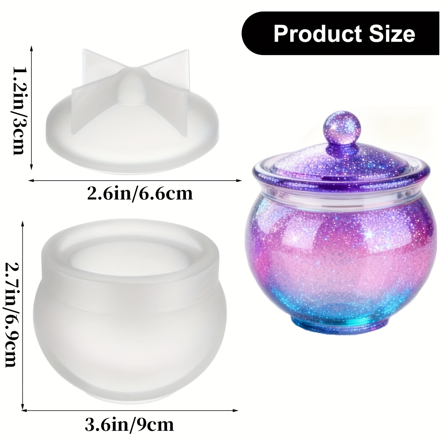 1 set of round resin can molds - Candle Making Jars ulasan dan harga