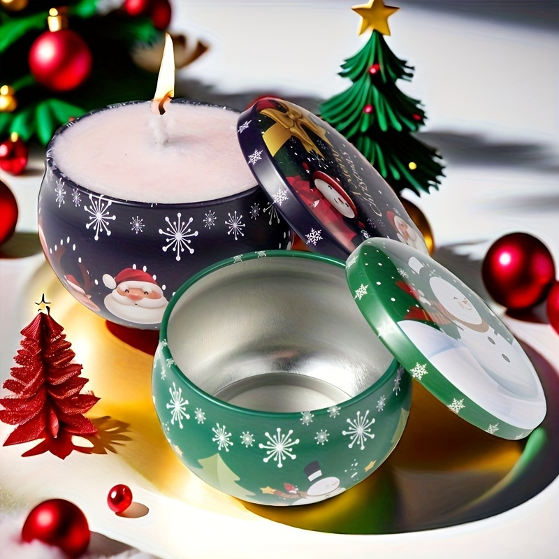 10 Pcs Festive Christmas Candl - Candle Making Jars ulasan dan harga
